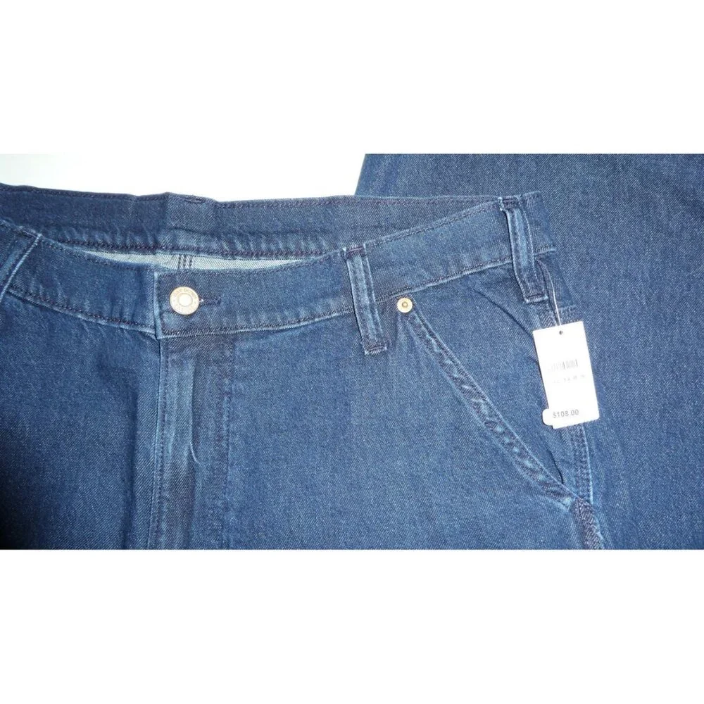 Gap Mid Rise 90s Loose Carpenter Jeans - Dark Blue - Picture 3 of 15